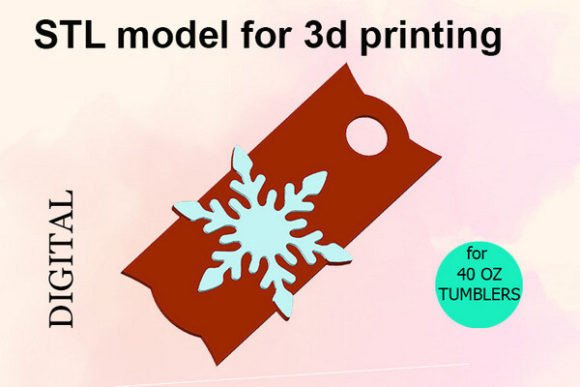40 OZ Tumbler, Snowflake Topper Stl File: Integrating Seasonal Customization into Your Workflow