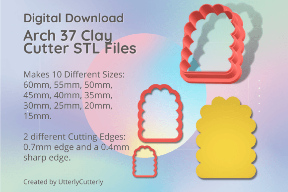 Arch 37 Bubble Arc Clay Cutter STL Files