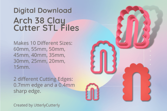Arch 38 Clay Cutter - Bubble Arc STL Dig: Elevating Polymer Clay and Culinary Design