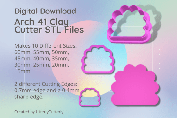 Arch 41 Bubble Arc Clay Cutter STL Files