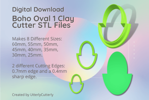 Boho Oval 1 Clay Cutter STL: Elevating Digital Craftsmanship and Small Business Agility