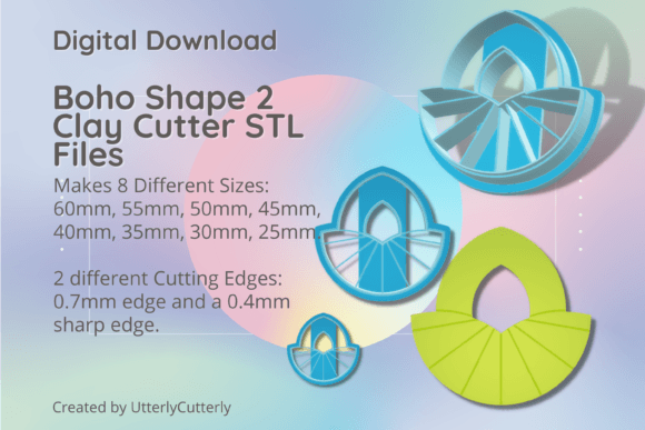 Boho Shape 2 Clay Cutter: Mid Century M STL