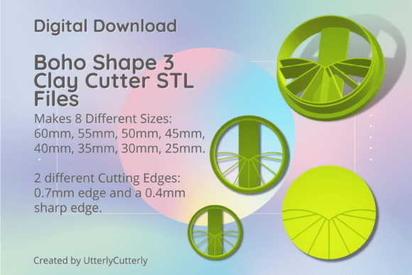 Boho Shape 3 Clay Cutter - Mid Century M STL