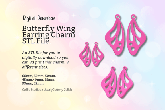 Butterfly Wing 1 Earring Charm STL File: A Practical Guide to Printing and Resin Casting
