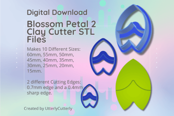 Clay Cutter STL File Blossom Petal 2