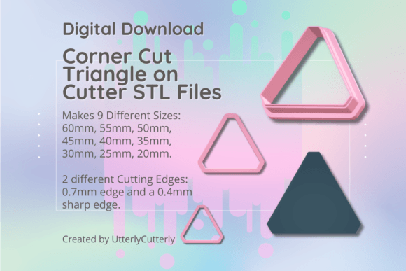 Clay Cutter STL File: Corner Cut Triangle Pack