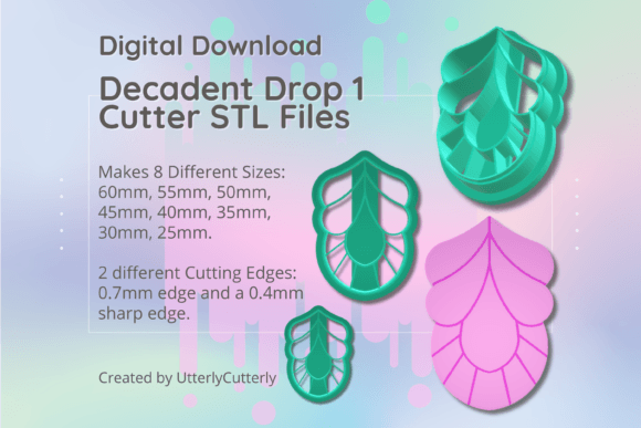 Clay Cutter STL File Decadent Drop 1 - E: Elevating Digital Craftsmanship