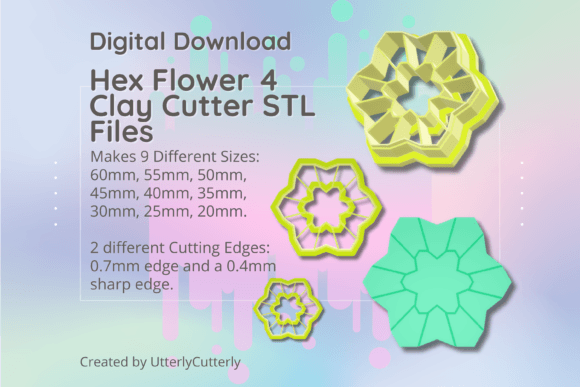 Clay Cutter STL File Flower Hexagon 4: Digital Design Guide