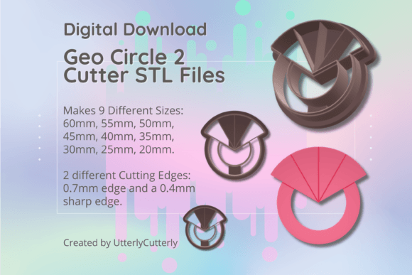 Clay Cutter STL File Geo Circle 2 - Mode: Elevate Your Polymer Clay and Baking Projects