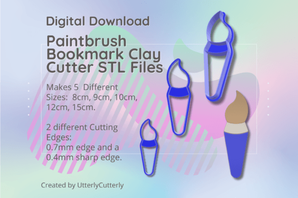 Clay Cutter STL File Large Paintbrush Bo: Versatile Digital Designs for Makers