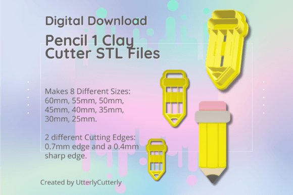 Clay Cutter STL File Pencil 1: Artist Edition