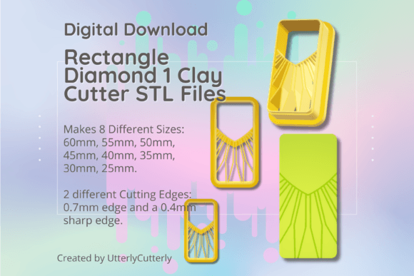 Clay Cutter STL File Rectangle Diamond 1 Guide