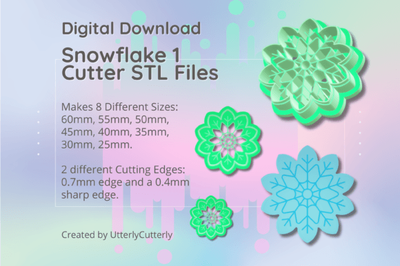 Clay Cutter STL File Snowflake 1 - Chris: Elevate Your Winter Crafts with Precision Digital Designs