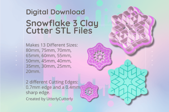 Clay Cutter STL File Snowflake 3 - Chris: Technical Specifications and Creative Applications for Digital Fabrication