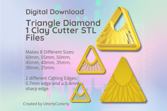 Clay Cutter STL File Triangle Diamond 1: Versatile Digital Designs for Makers