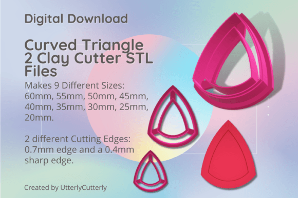 Curved Triangle 2 Clay Cutter - Mid Cent: Digital STL Guide