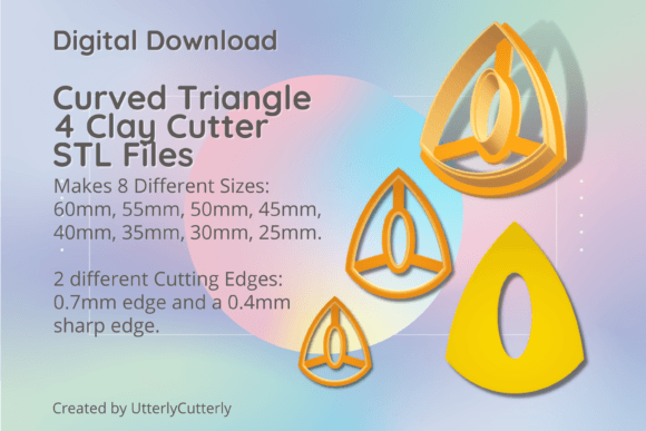 Curved Triangle 4 Clay Cutter - Mid Cent: Digital STL Guide