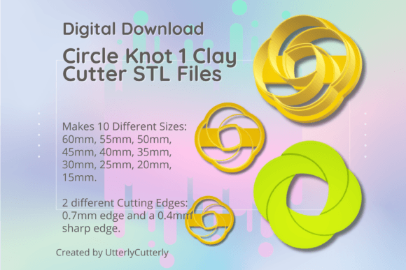 Evaluating the Clay Cutter STL File Circle Knot 1 - Ear for Digital Fabrication