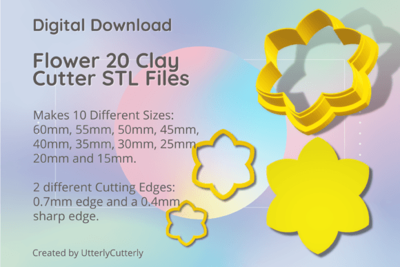 Flower 20 Clay Cutter: Spring Botanical STL Guide for Makers