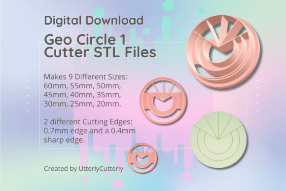 Geo Circle 1 STL: Modern Design Assets