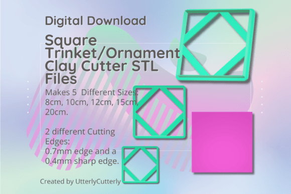 Mastering Polymer Clay and Cookie Design with the Square Trinket Orna STL Bundle
