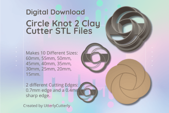 Mastering Polymer Clay and Fondant Design with the Circle Knot 2 Ear STL File
