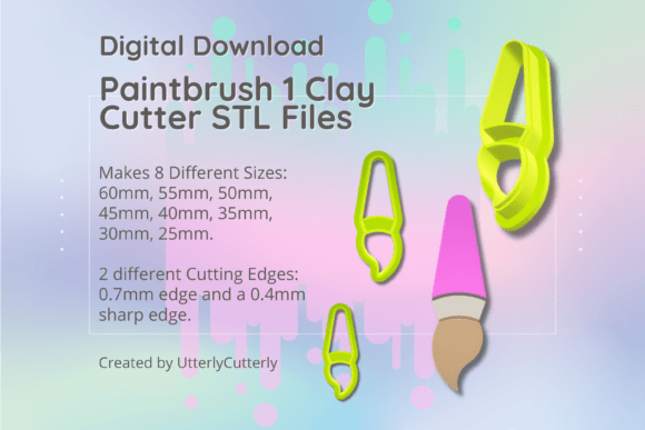 Mastering Polymer Clay Art with the Paintbrush 1 STL Cutter Bundle