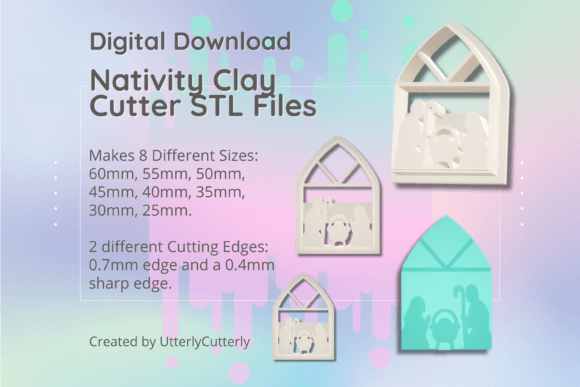 Nativity Scene Tile Clay Cutter - Christ: Evaluating Digital STL Options for Holiday Crafts