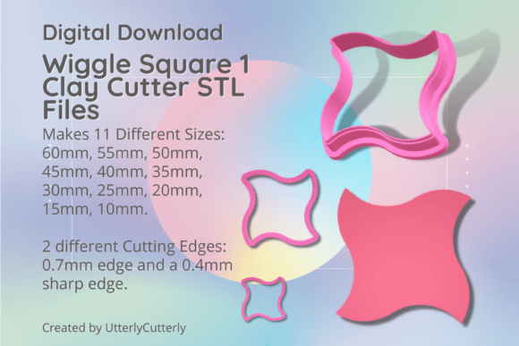 Wiggle Square 1 Clay Cutter - Mid Century: Integrating Digital STL Files into Your Creative Workflow