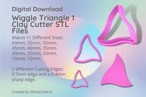 Wiggle Triangle 1 Clay Cutter - Mid Cent: Strategic Digital Assets for Makers